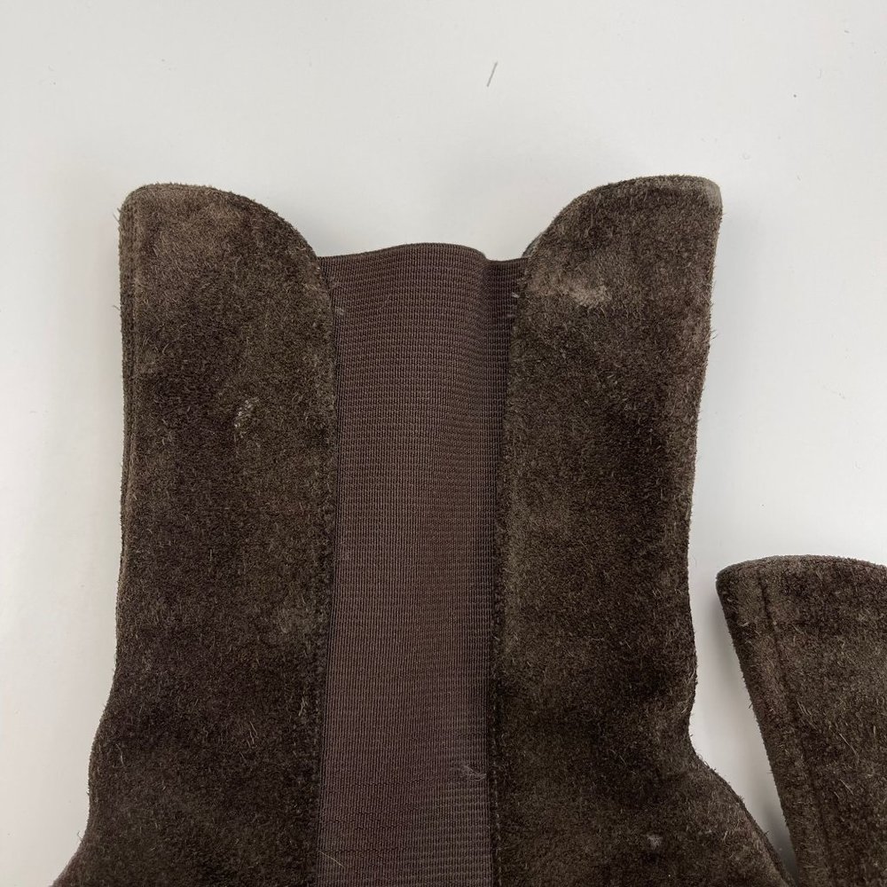 Cole Haan Nike Air Brown Suede Chelsea Ankle Boots Size 8B - Picture 11 of 14